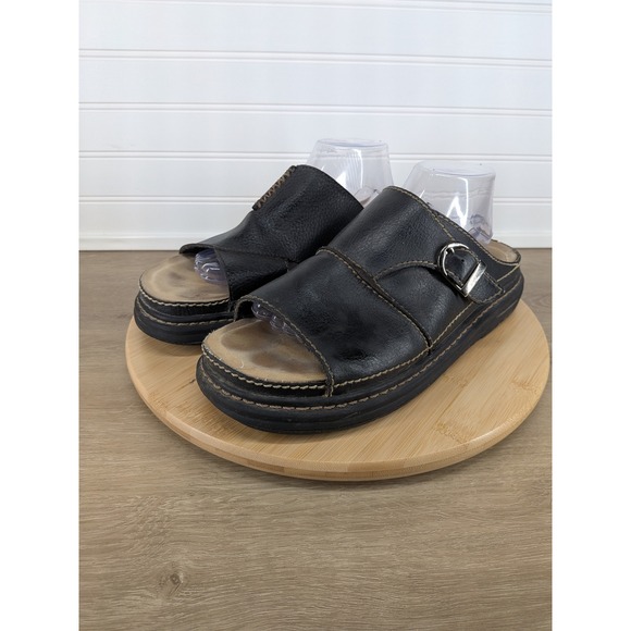 Faded Glory y2k chunky Buckle Accent Slides Comfort Sandals Casual Shoes Size 12